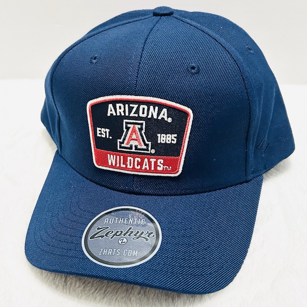 Zephyr Arizona Wildcats Logo Patch Hat Cap Adjustable Snapback Blue NCAA College